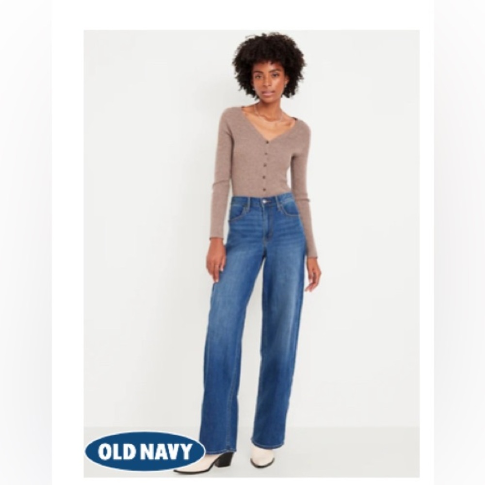 High-Rise Wow Wide Leg Denim Jeans new with Tag New Moon Size 8